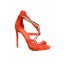 Leia Swirl Heels in Tangerine and Gold