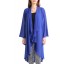 Long Kebaya Chiffon Cardigan in Blue 