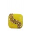 Mekong Snakeskin Clutch with Gold Chain Accent
