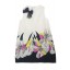 Chloe Shift Dress with Corsage in Black and White