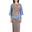 Batik Batwing Blouse in Blue