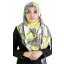 Flower Pashmina Shawl in Yellow
