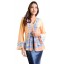Alanaa Cardigan in Peach and Blue