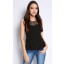 Winnie Lace Side Peplum Top in Black