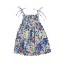 Floral Marion Dress in Blue 