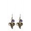Amethys Elephant Head Earrings in Purple