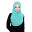 Safra Halfmoon Shawl in Turquoise