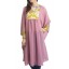 Chiffon Batik Melayu Tunic Top in Purple and Yellow