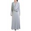 Lycra Draping Stone Jubah in Grey