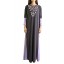 Jubah in 'Abaya' Cut in Grey and Purple