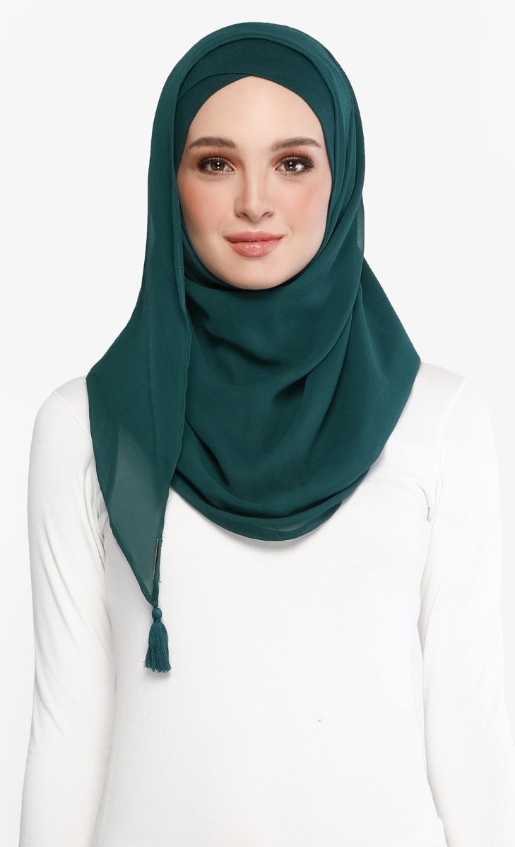 Taj Plain Scarf in Deep Teal