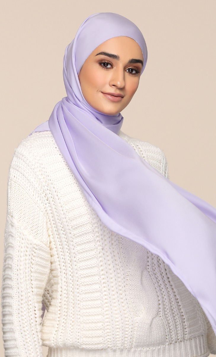 Matte Satin Silk Scarf with nanotechnology in Mimosa