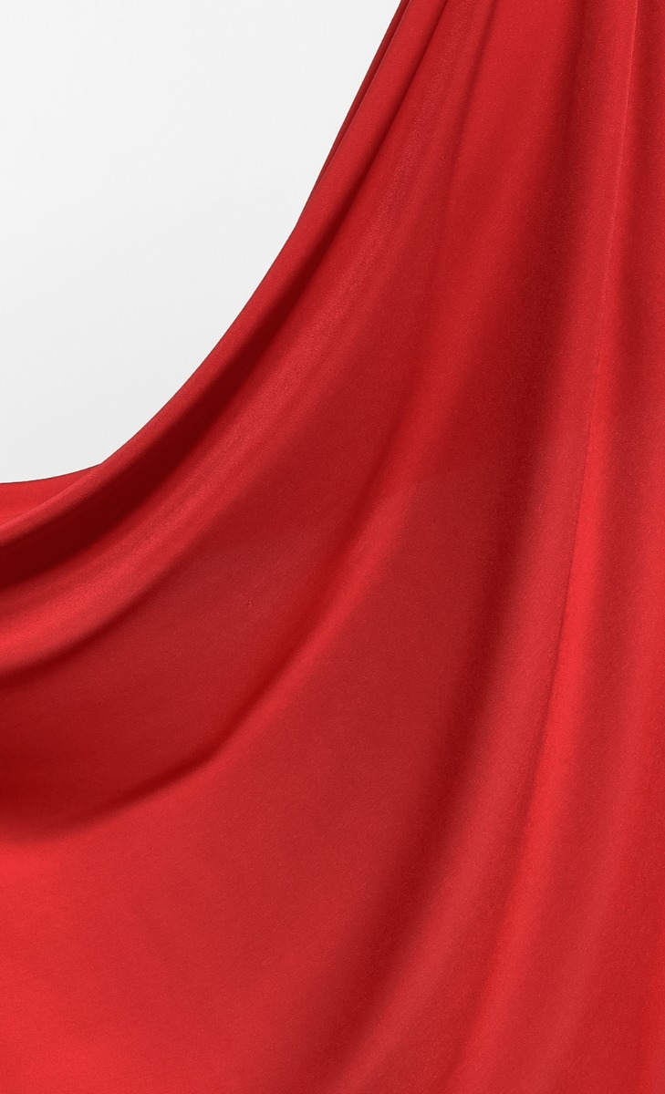 Matte Satin Silk Scarf with nanotechnology in Fiesta image 2