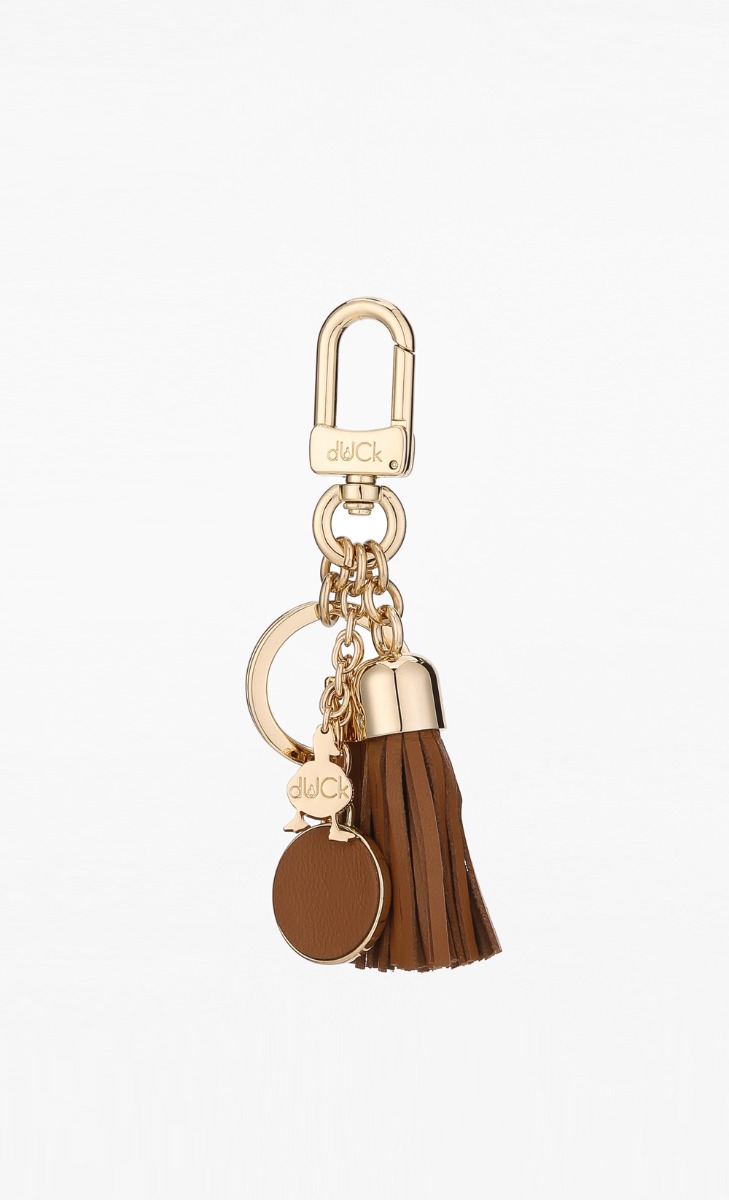 Silhouette Tassel Keychain	in Tangerine image 2