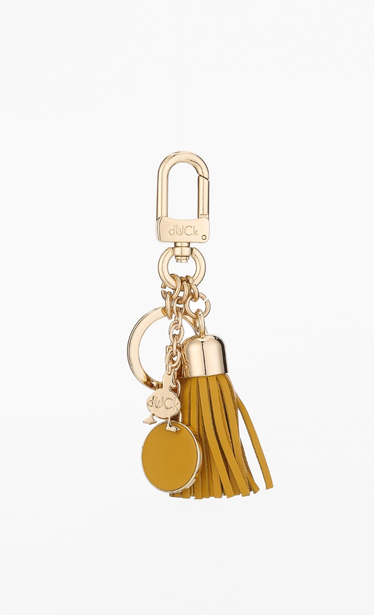 Silhouette Tassel Keychain	in Lemon image 2