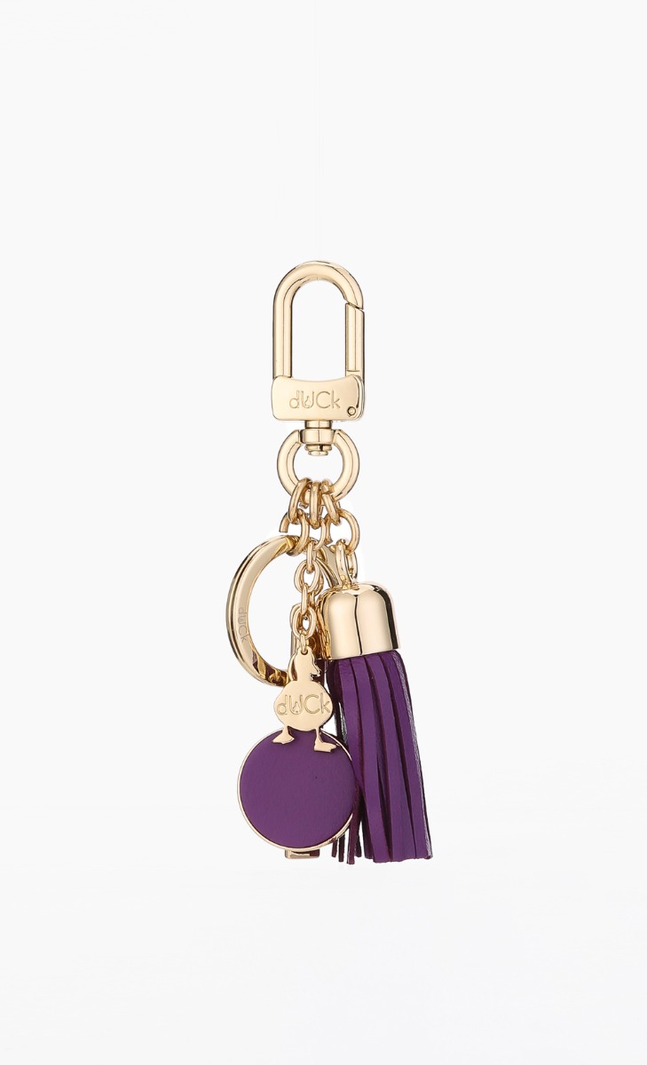 Silhouette Tassel Keychain	in Yam image 2