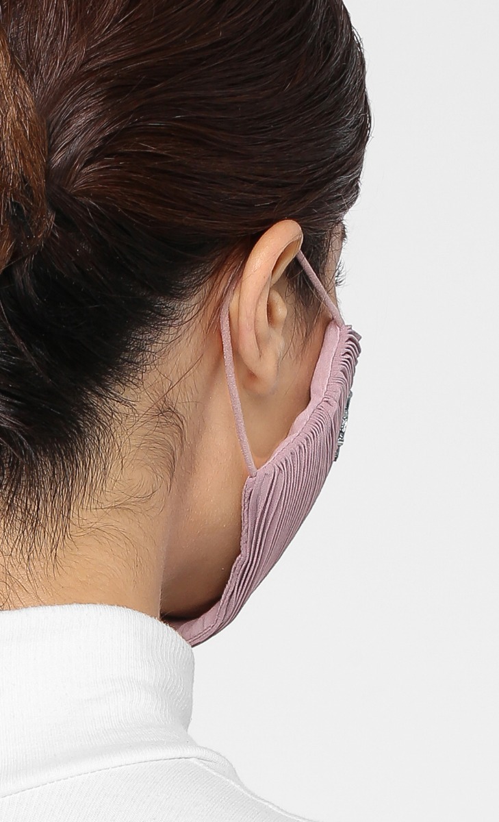 Pleats Face Mask (Ear-loop) in Aura image 2