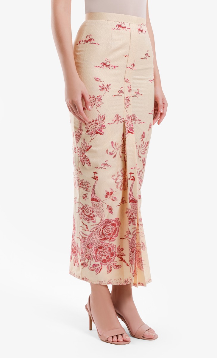 Imas Printed Batik Skirt in Cream image 2
