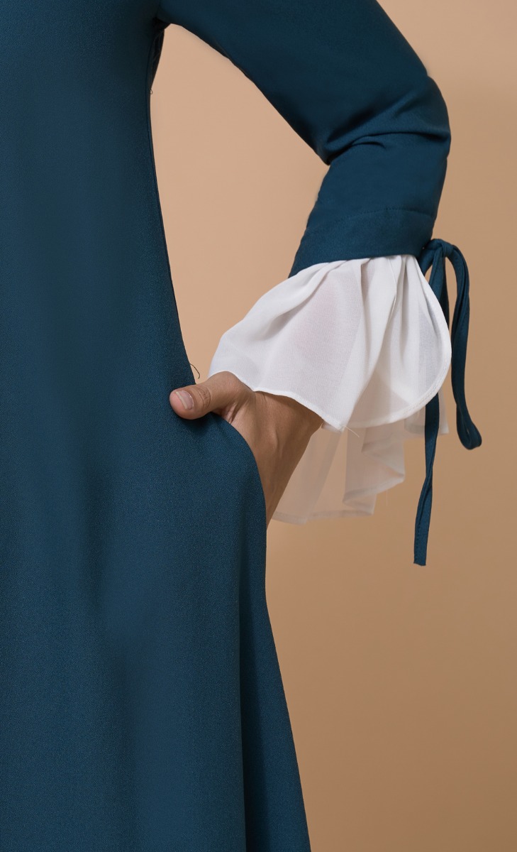 Gia Dress in Torm Green image 2