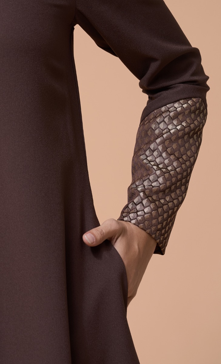 Baheera Dress in Mink Brown image 2