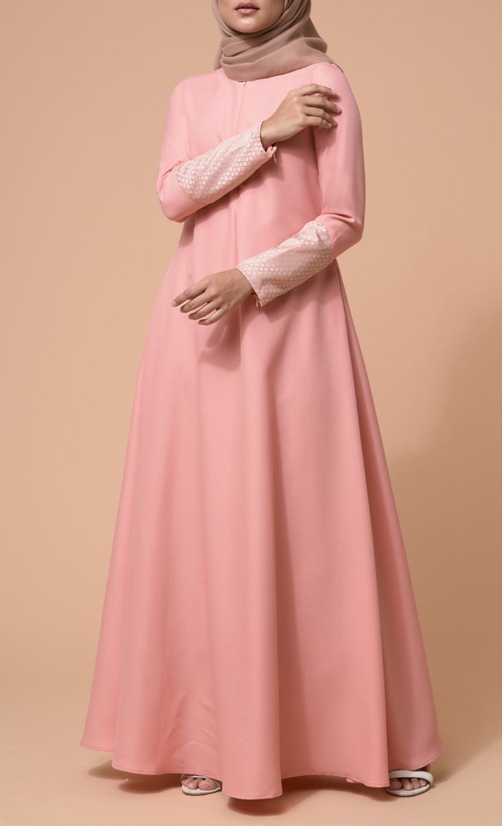 Baheera Dress in Peach Pink