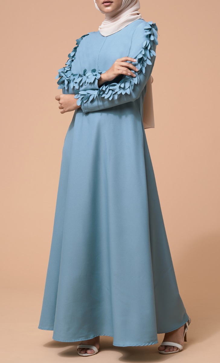 Raina Dress in Aqua Haze