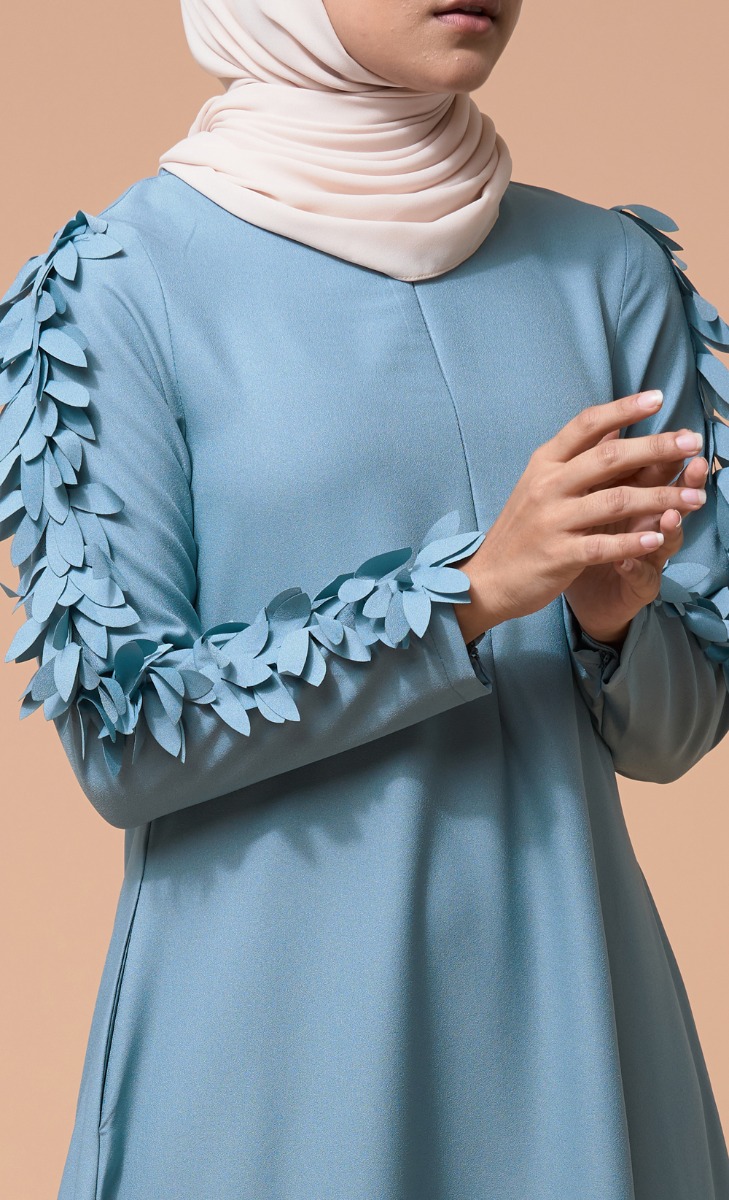 Raina Dress in Aqua Haze image 2