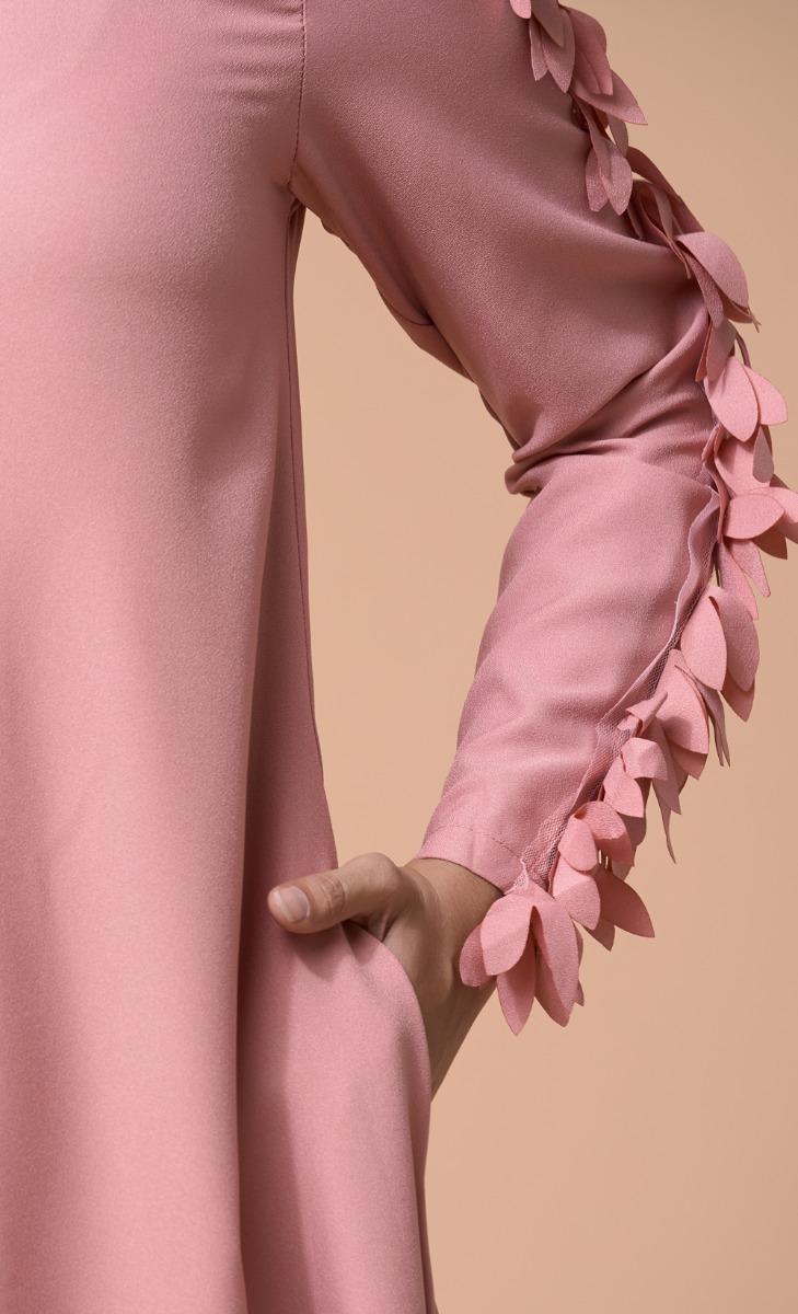 Raina Dress in Coral Pink image 2