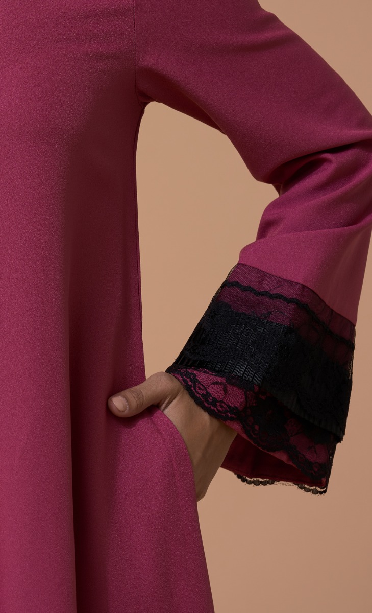 Aifa Dress in Berry Fuchsia image 2