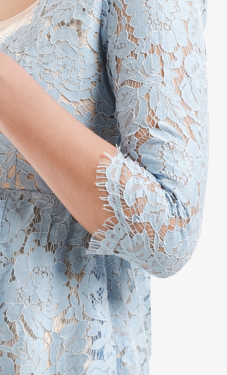 Iris Kebaya Lace Kurung In Baby Blue  image 2