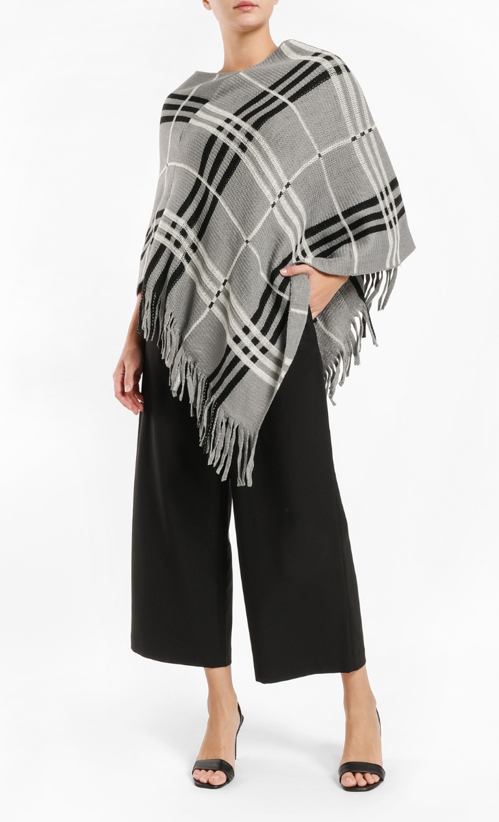 Esme British Style Pullover Cape in Grey