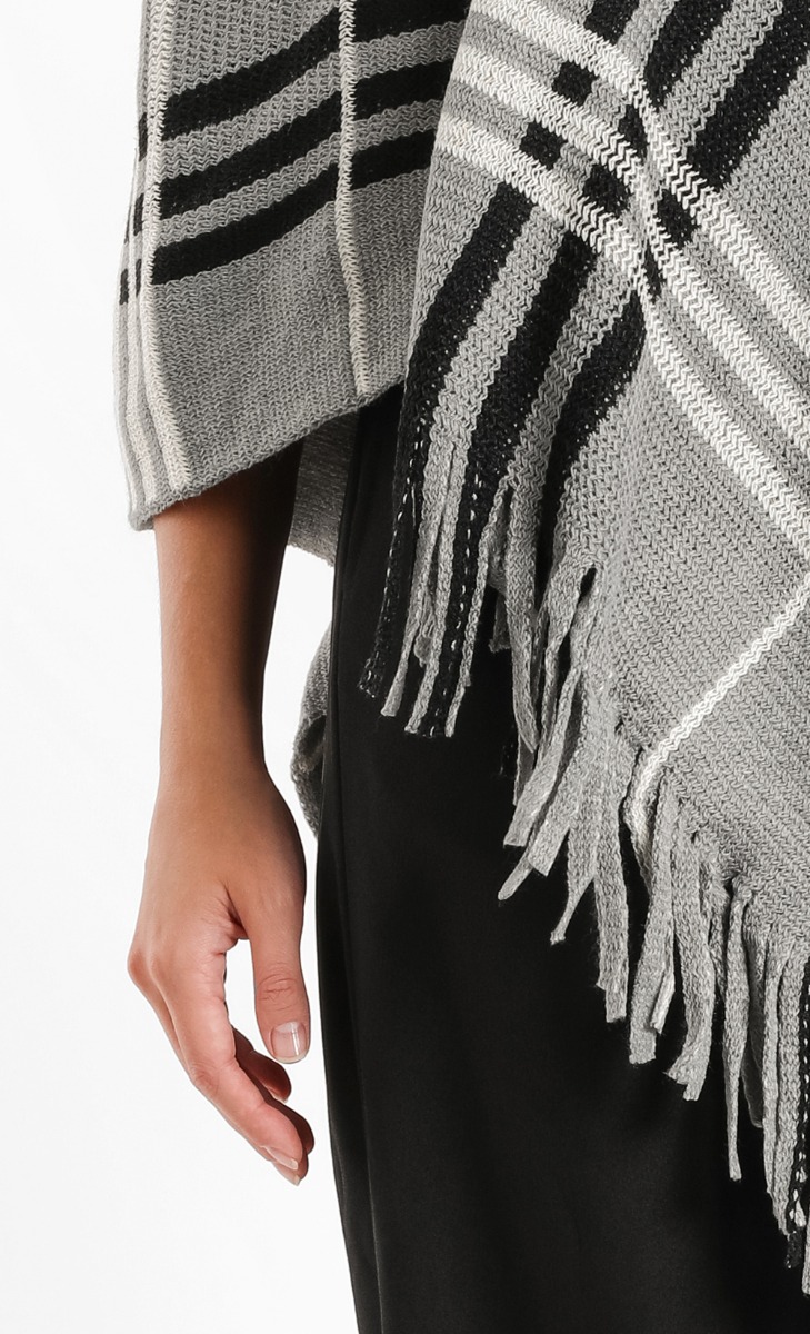 Esme British Style Pullover Cape in Grey image 2