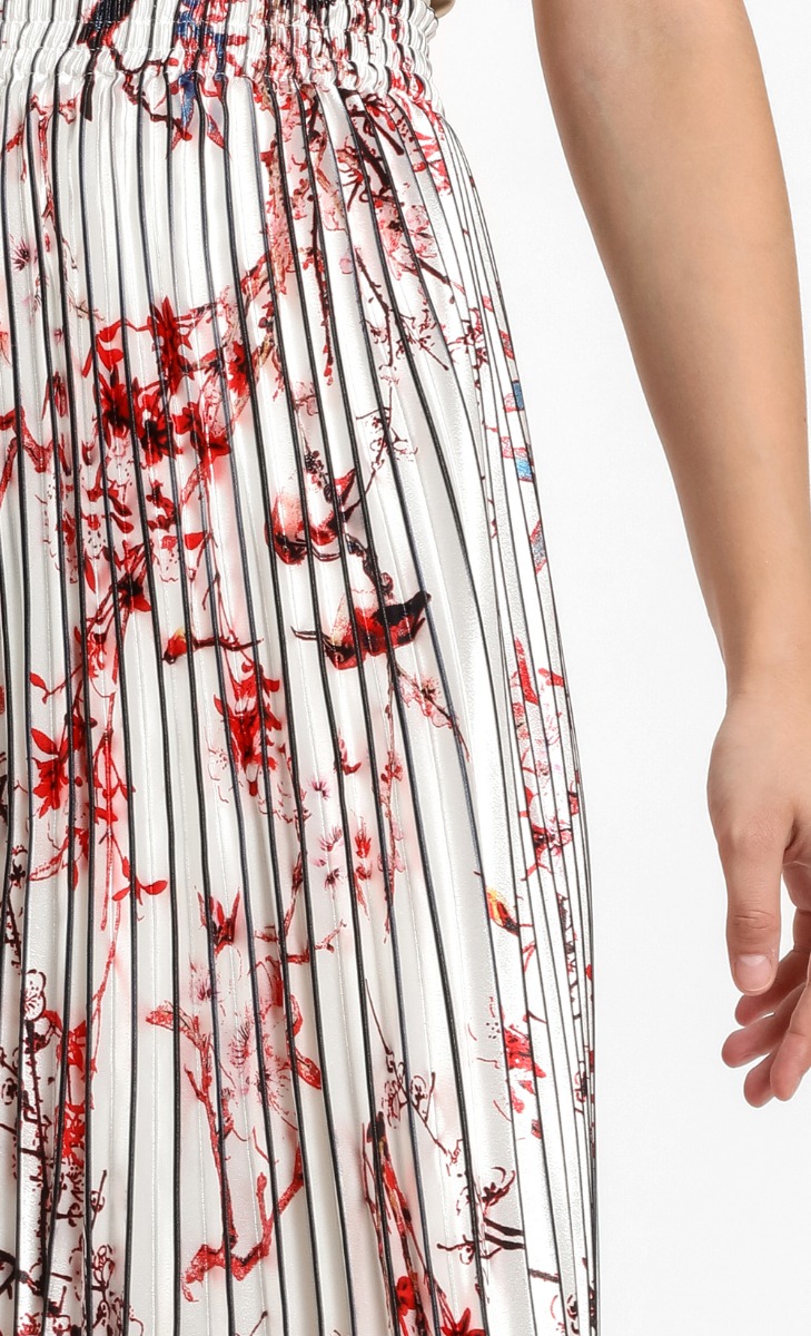 Laura Pleated Skirt in Cherry image 2