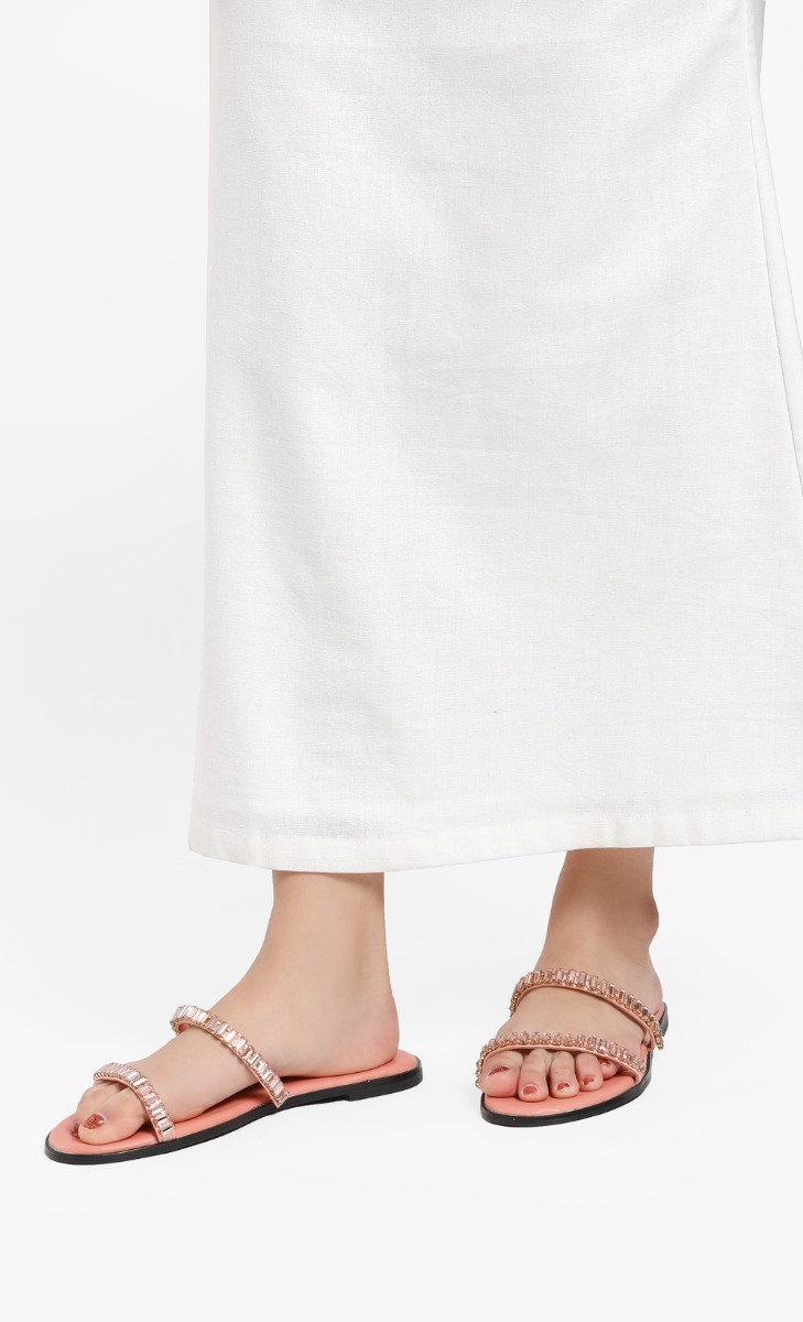 Meghan Embellished Sandals In Pink image 2