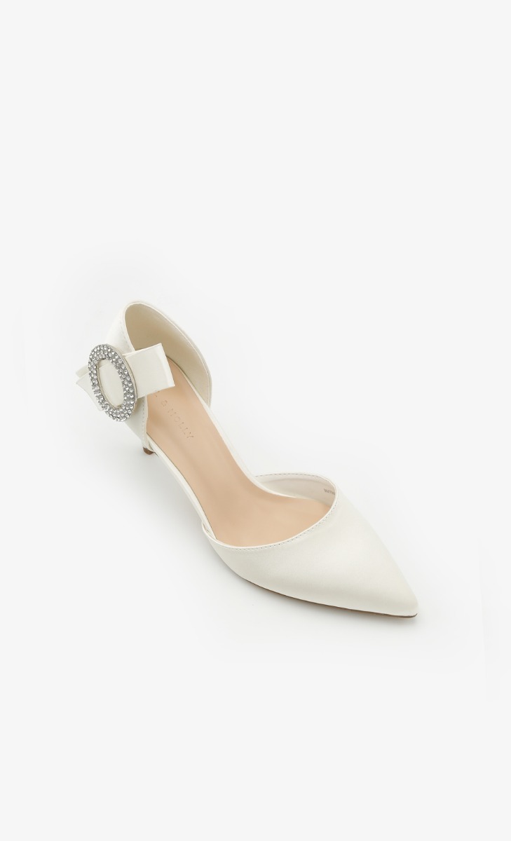 Elsie Embellished Pumps In White image 2