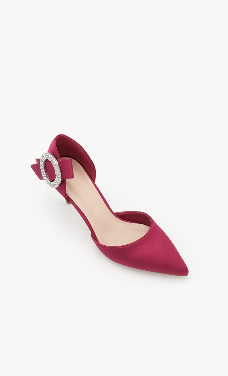 Elsie Embellished Pumps In Maroon