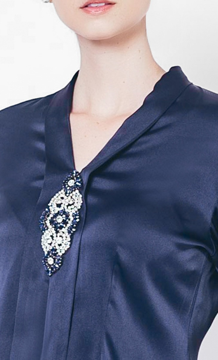 Flatten The Curve Kebaya in Navy Blue image 2