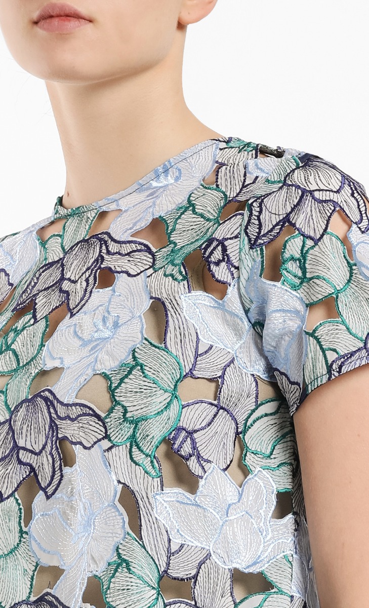 Dahlia Shell Top in Blue image 2