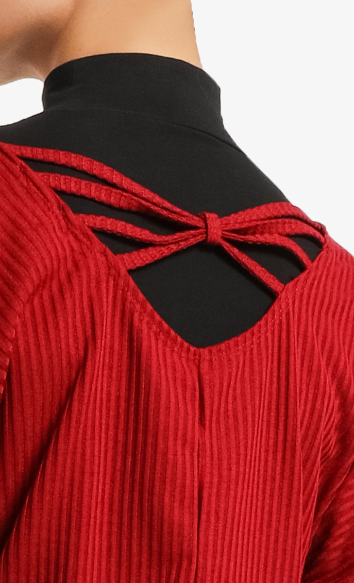 Athena Long Sleeve Shirt in Maroon image 2