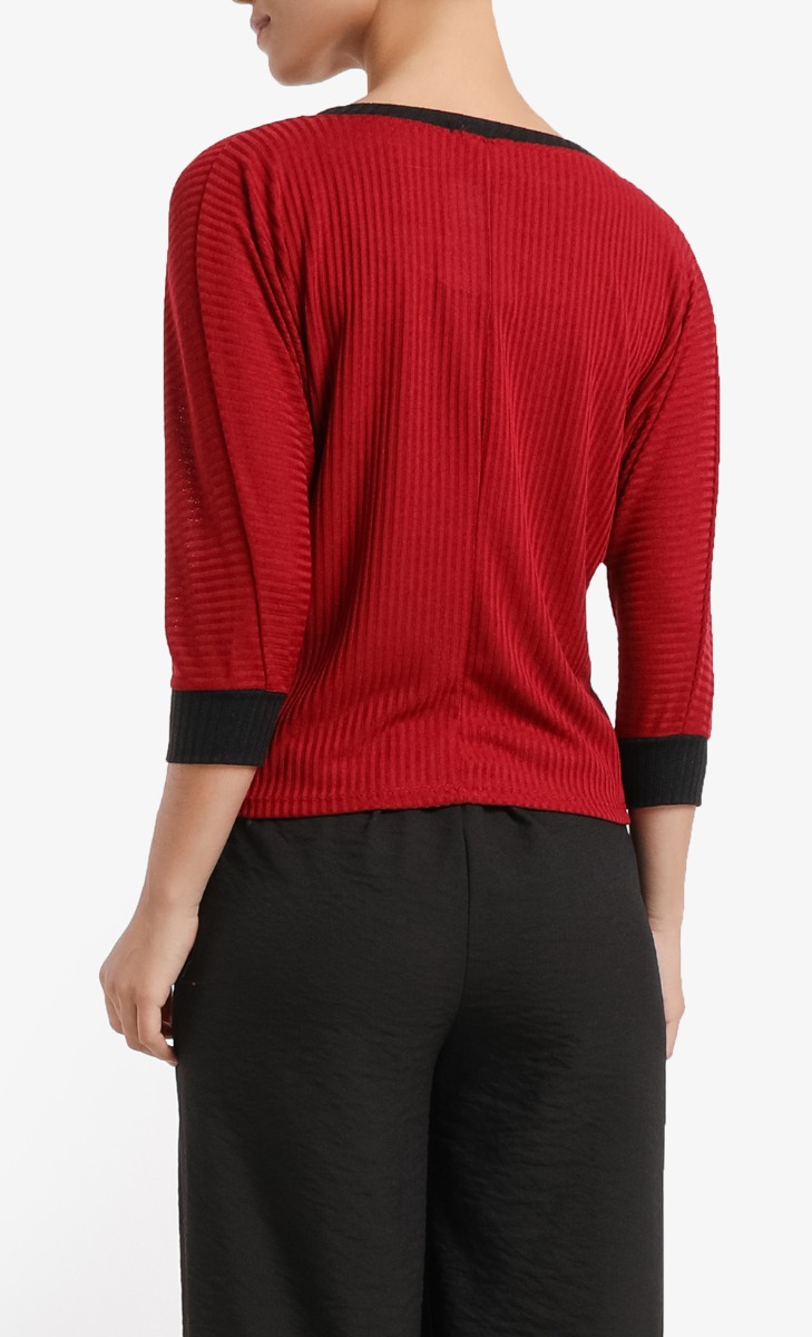 Priscilla Long Sleeve Shirt in Maroon image 2