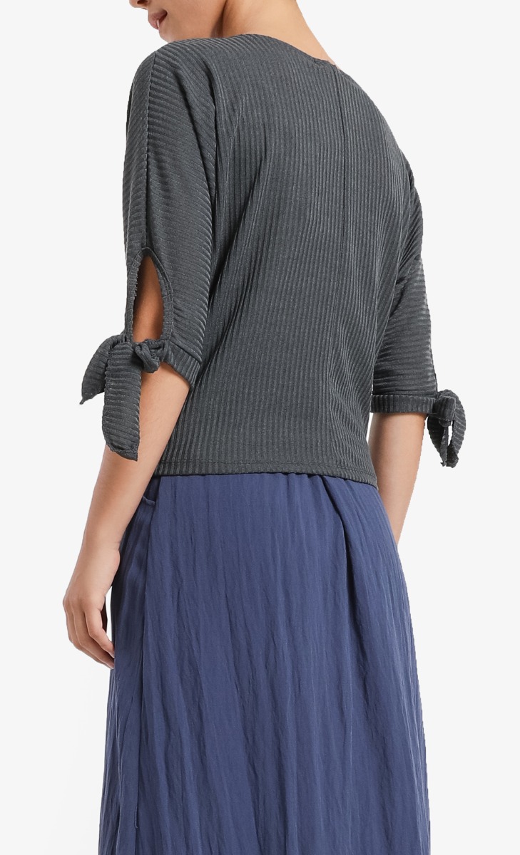 Khloe Long Sleeve Shirt in Grey image 2