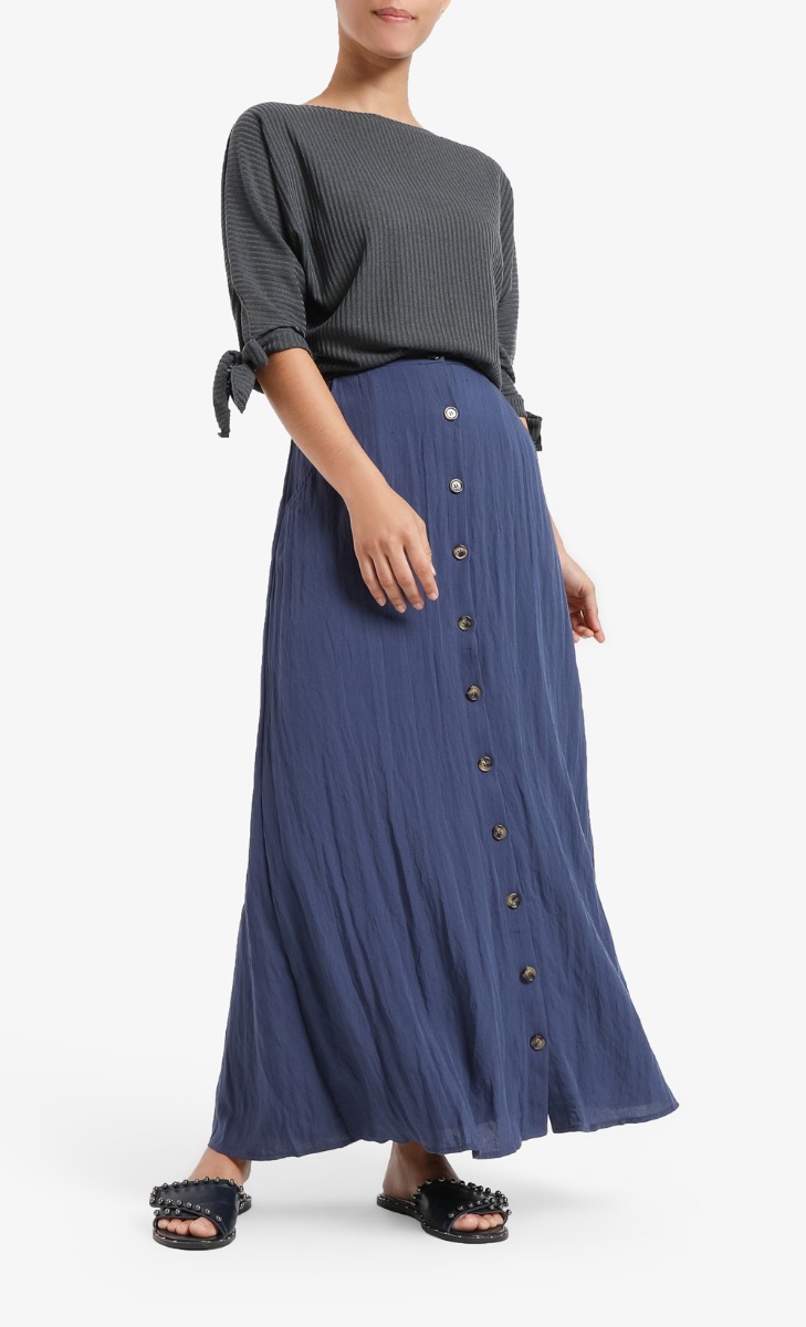 Khloe Long Sleeve Shirt in Grey