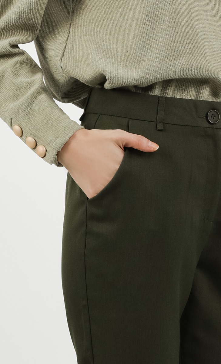 Ankle Pants in Dark Olive image 2