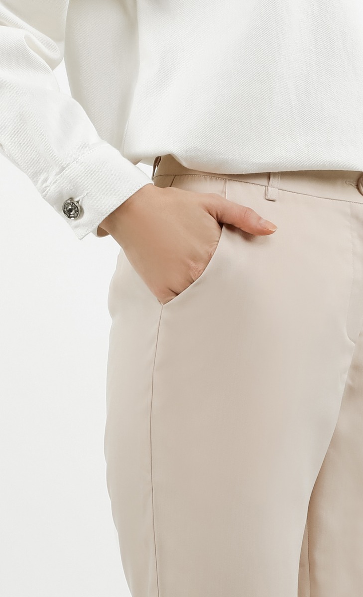 Ankle Pants in Ecru image 2