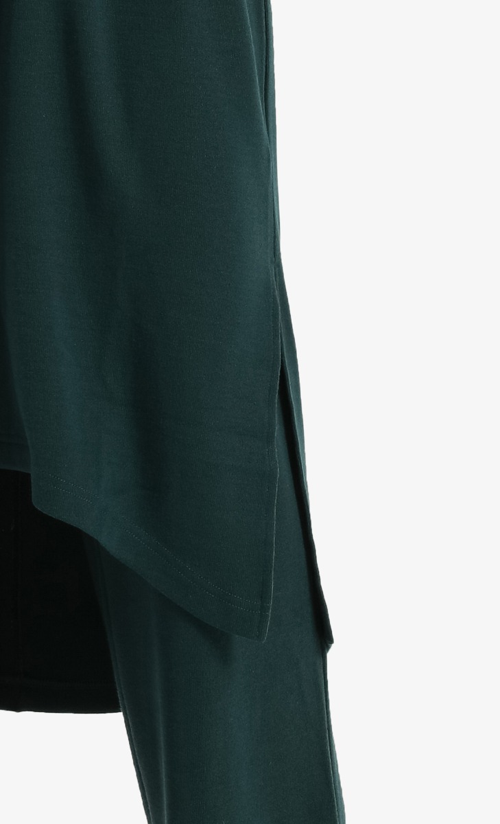 Ribbed Tunic Top in Dark Emerald image 2
