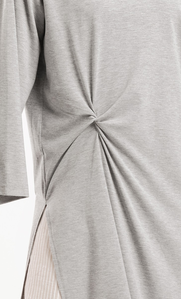 Knot Detail Tunic in Grey image 2