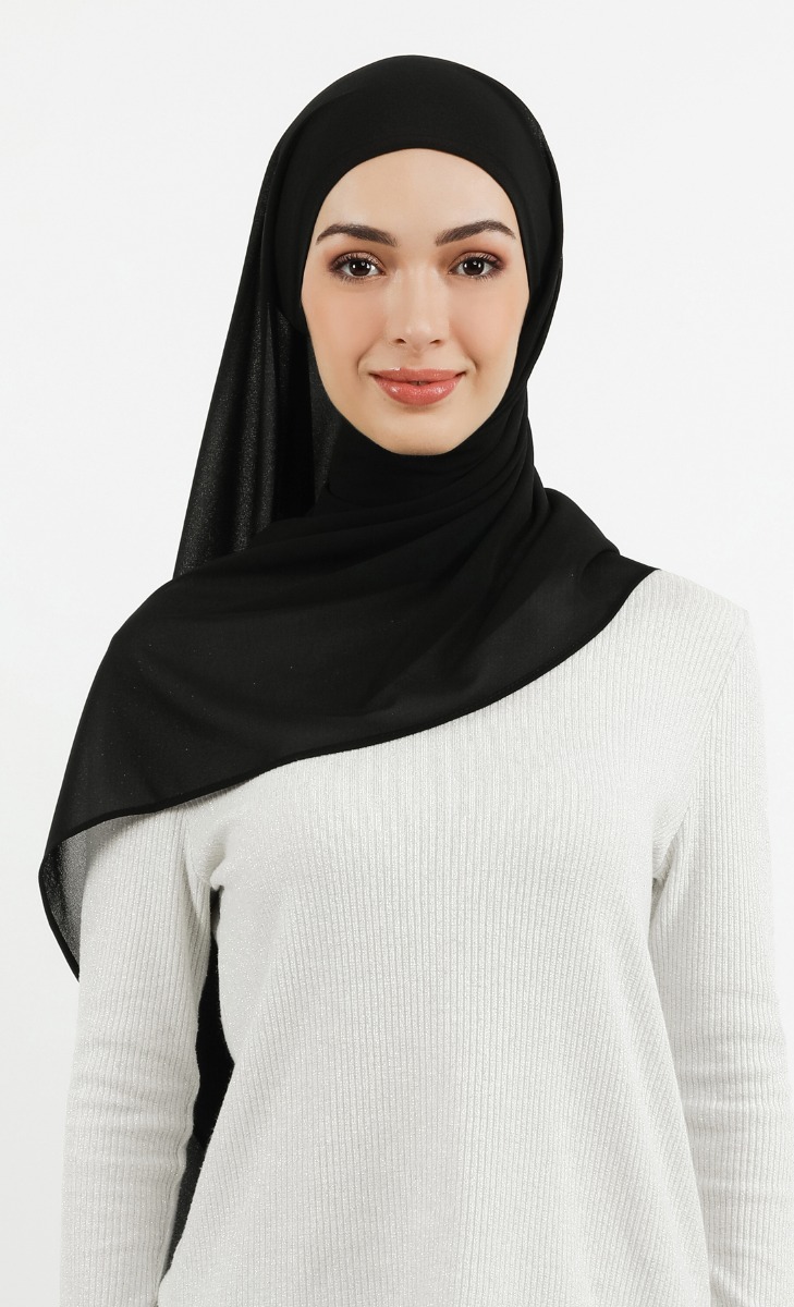 Chicago Chiffon Hijab In Black