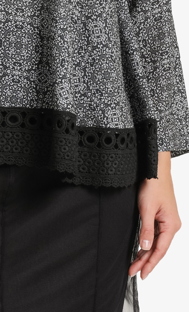 Kaira Doll Top in Shadow Black image 2