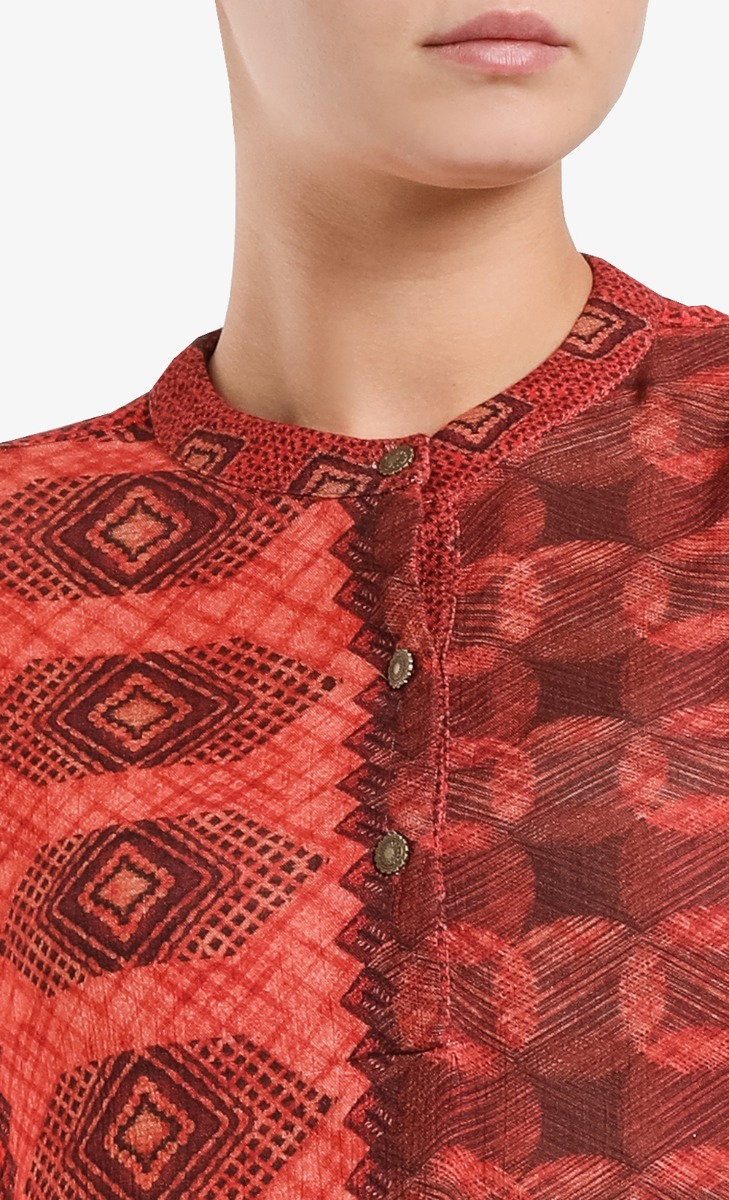 Inaya Blouse in Tangerine Orange image 2