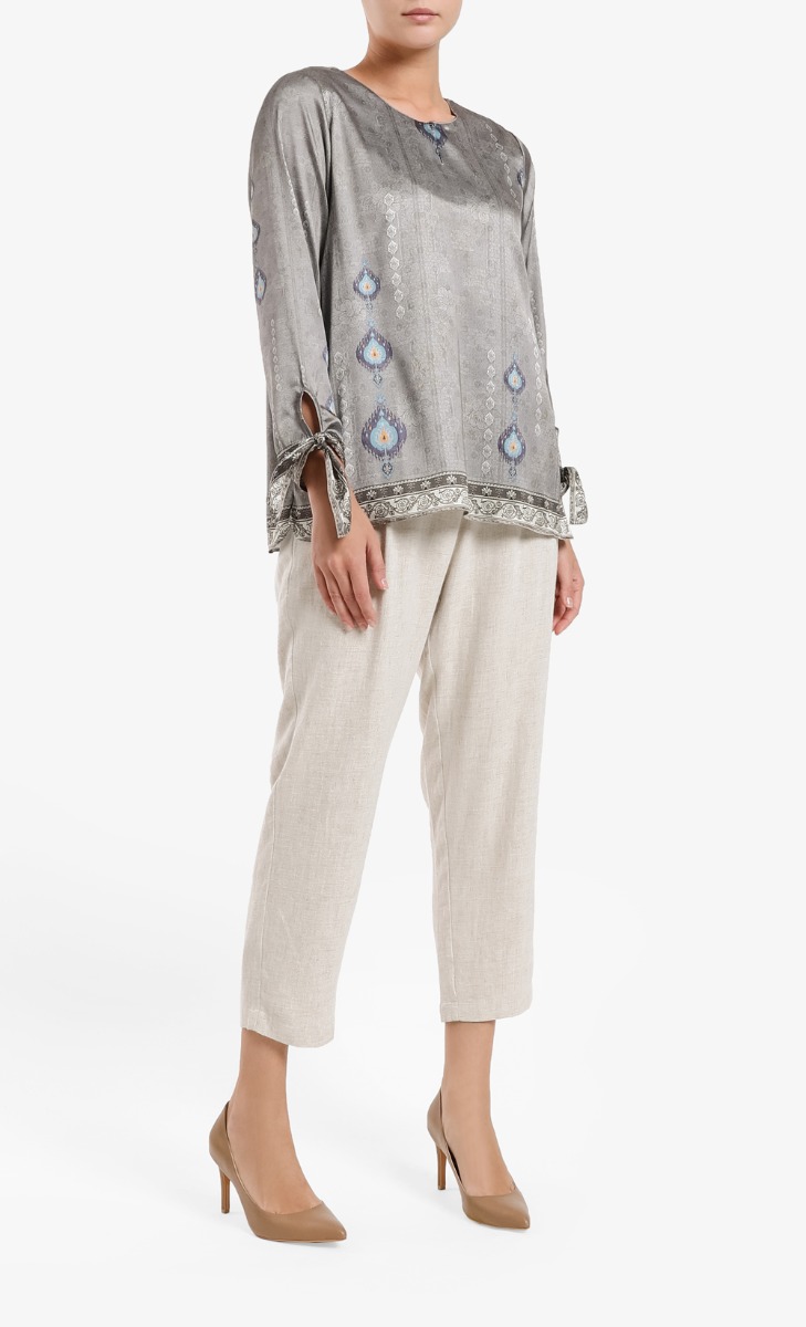 Layla Top in Rhino Grey